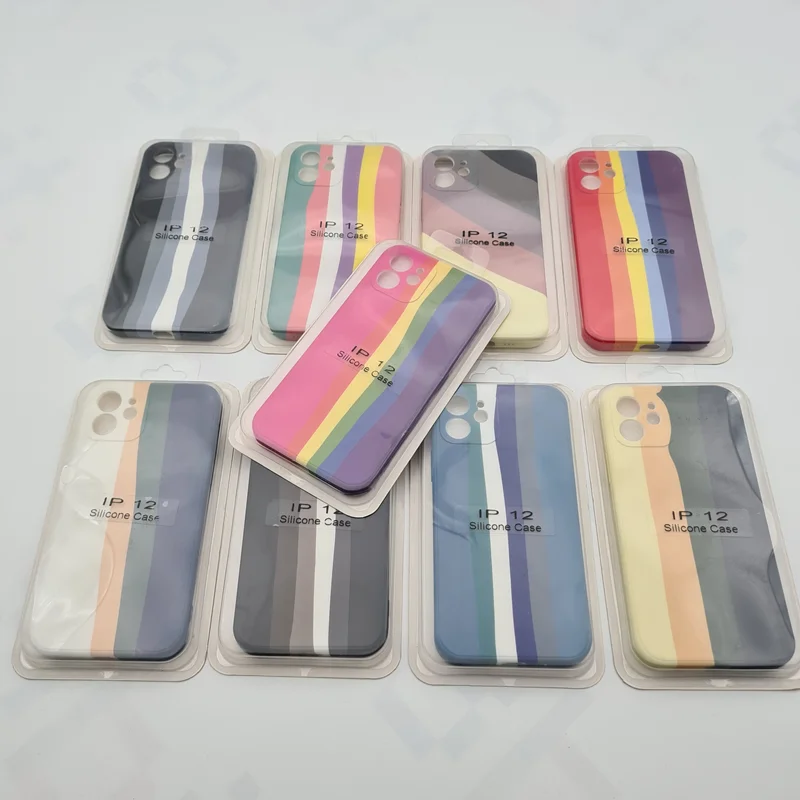 گارد سیلیکنی  iphone 12 های کُپی رنگین کمانی