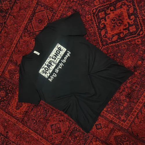 تیشرت مشکی  استوک برند+CANVAS+سایز XL