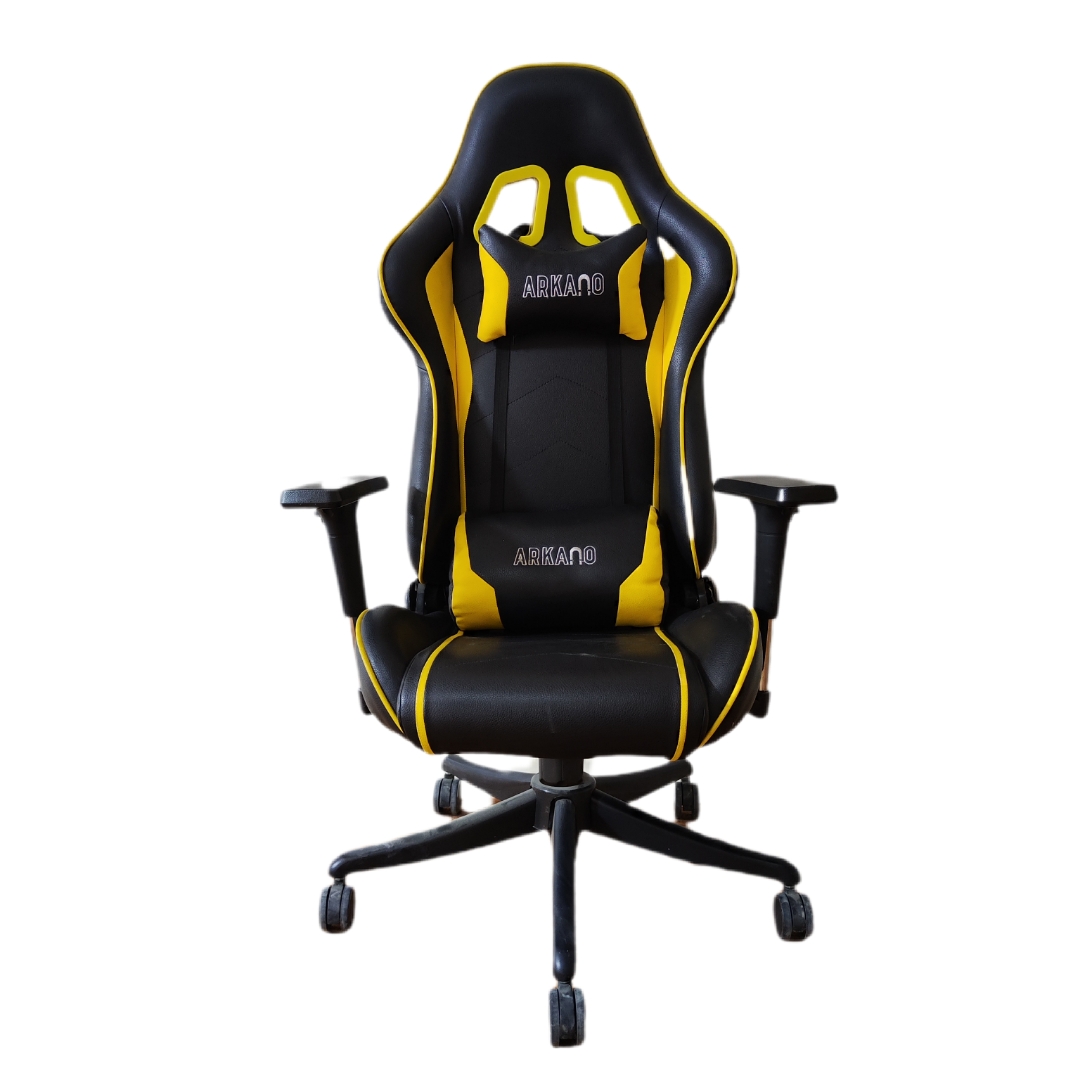 صندلی گیمینگ آرکانو Gaming Chair ARkano Racing Yellow کارکرده
