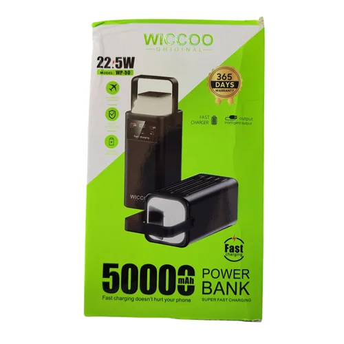 پاوربانک 50000 میلی آمپر wiccoo مدل Q50000 مکس 22.5 وات
