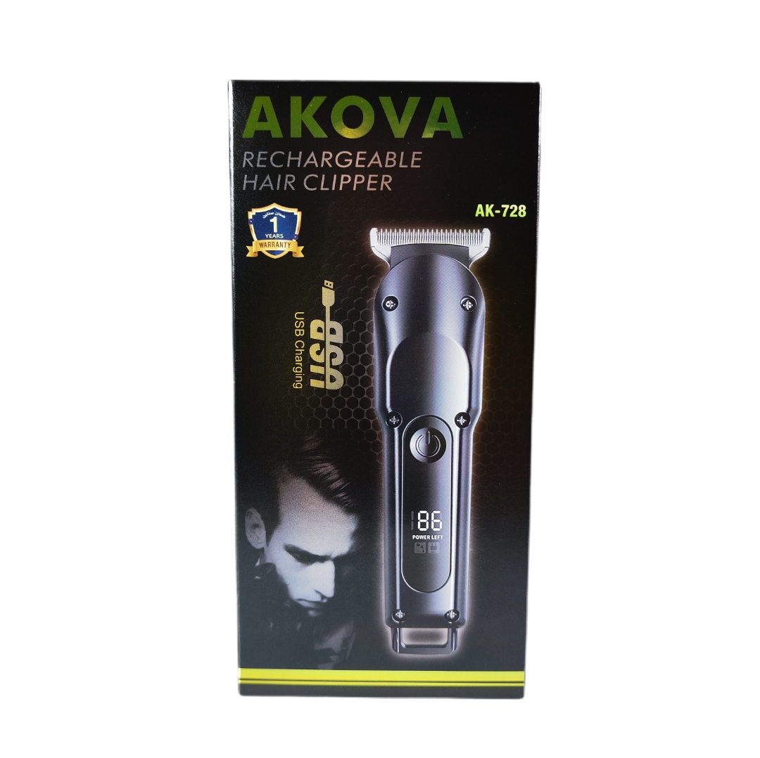 ماشین اصلاح شارژی خط زن برند AKOVA مدل AK-728